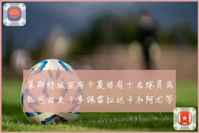 莱斯特城宣布今夏将有十名球员离队包括里卡多佩雷拉达卡和阿尤等人
